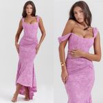 House Of CB  'Cesca' Rose Pink Floral Maxi Dress NWOT size S Photo 0