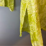 Hiho Top 100% Cotton Beach Cover Up/ Tunic in Green & White Pattern Sz L EUC Size L Photo 4