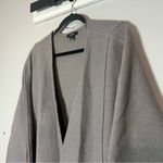 Alfani  Light Gray Grey Merino Wool Sweater Open Front Cardigan Size Large NWT Photo 1
