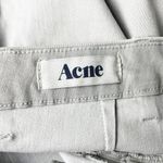 Acne Cotton Stretch High Rise Skinny Flat Front Back Zip Jeans Pants Gray Photo 1