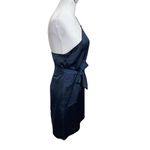Marissa Webb Collective Satin One Shoulder Tie Sash Mini Dress Navy Blue Size 6 Photo 2