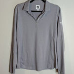 FootJoy  grey polkadot golf logo long sleeve polo shirt Photo 0