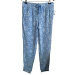 Jaclyn Intimates  Pajama Top Pant‎ Set Women L Blue Snow Flake Novelty Print Cozy Photo 2