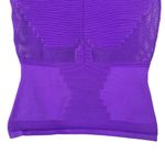 Alexander Wang ALEXANDER‎ WANG Sleeveless Mesh Cutout See Through Collared Top Purple Medium Photo 2