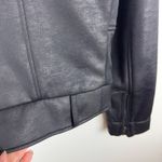 The Kooples Sport Womens Moto Jacket Sz Medium Black Faux Fur Lined Grunge Goth Photo 3