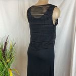 Calvin Klein  Black Crochet Top Sleeveless Maxi Long Dress 4 Photo 3