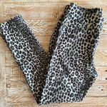 🐆Michael Kors Black Leopard Print Stretch Skinny Leggings Pants🐆 ~medium Photo 2