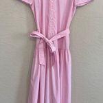 J. McLaughlin Makenna Cotton Shirt Dress Womens Size Medium Drop Waist Baby Pink Photo 0