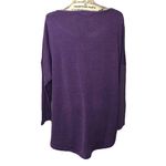 Uget MEDIUM Oversized Long Batwing Sleeve Pullover Round Neck Knit Top Purple Photo 95