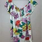 6 Shore Road  by Pooja Swim Dress Cover Ashbury Poppies Ivory Print size Large Photo 0