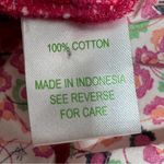 Lilly Pulitzer Floral Cap Sleeve Button Up Shirt White Pink 8 Photo 9