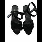Nine West Worn ONCE! Black Suede Wedge Sandals Photo 3