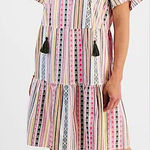 Style & Co  bohemian earthy stripped tasseled relaxed casual beachy dress NWT XL Photo 0