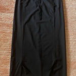 Adrienne Vittadini Women’s Black Wool Blend Maxi Skirt Size 8 (Made in USA) Photo 0