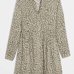Anthropologie  Cloth & Stone Cheetah Print Mini Dress in Olive Size S Photo 0