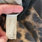 Women’s Cheetah slouchy tunic charcoal color outline super soft sweater Small Tan Photo 5