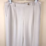 Rachel Zoe Women’s Cream Wide Leg Lightweight Cropped Trouser Pull-On Pants Photo 1