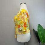 Modcloth Yellow Floral Cropped Top - Size XL Photo 3