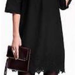Old Navy  Women's Classic Casual Eyelet Trim Shift Dress Black M Photo 0