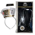 Med School Grad Stethoscope Nurse Hat White Nursing College Graduation Headband Photo 1