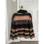 Anthropologie Moth by Italian Wool Earth Tone Striped Turtleneck Sweater Photo 4