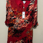 Tracy Reese  Red Floral Silk Blend‎ Sculpted Sheath Dress Size 4 NWT Photo 0