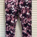 Athletic Works  Burgundy/Black‎ Abstract Leggings Women's Size Small Ankle Photo 0