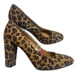 Merona new 7 1/2 animal print 3 1/2 inch heel faux suede pump 2677 Photo 0
