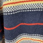 American Eagle  Outfitters Blue Tan Aztec Hooded Pullover Sweater Size Medium Photo 4