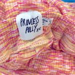 Princess Polly  High Waisted Ruffle Hem Pull On Shorts Pink/Yellow Space Dye-6 Photo 2