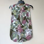 Tahari  100% Linen Top Women’s Lg Tropical Floral Sleeveless Button Up Resort Photo 2