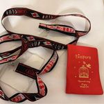 Disney Pair of  Cruiseline Lineyards Red/Black Passport Holder Castaway Club Photo 0