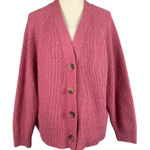 Old Navy Pink Ribbed Button Front Cardigan Sweater Women XXL Cozy Feminine Casual Winter Photo 0