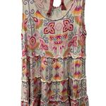 Matilda Jane Breathe Deeply Floral Ruffle Tunic Tank Top Mini Dress Size Medium Photo 0
