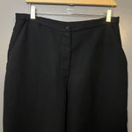 kim rogers  Pants Womens 14 Black Dress Slacks Elastic Waist Pockets Polyester Photo 0