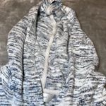 CJ Banks Oversized Hoodie Womens X Black Marled Tunic Top Casual Buttons Cozy Blue Size XL Photo 6