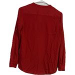 Charter Club  Red Relaxed Blouse with Mandarin Collar‎ Photo 1