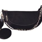 Sondra Roberts Black Faux Suede 3 Way Bag Photo 0