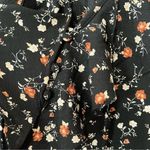 E & M  Floral Sleeveless Top Juniors Size L Keyhole Tassel Ruffle Blouse Multicolor Photo 5