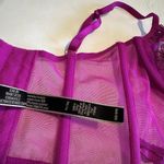 Victoria's Secret Victoria’s Secret 32D Floral Embroidered Quarter Cup Corset Top Purple NWOT Photo 1