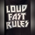XCVI  Loud Fast Rules Women’s Black Hoodie Size XS Photo 7