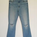 MOTHER The Insider Crop Step Fray Thrilling Shots Jeans 28 Blue Photo 2