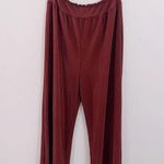 Urban Outfitters  Pleated Rust Shiny Pants Elastic Waistband Photo 6