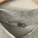 ZARA Gray Metallic Shimmer T Shirt Pocket Dress Photo 2