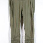 Forever 21 Olive Green Exercise Leggings with Mesh Criss Cross Design Plus Size 1X Photo 3