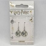 NWT Harry Potter Platform 9 3/4 Dangling Earrings Silver Photo 1
