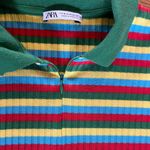 ZARA  Colorful Striped Shirt‎ Size M Photo 1