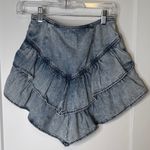 MOTHER The Ruffle Mini Skirt in Threading the Needle Photo 5