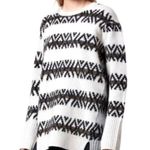 All Saints Sweater Women XS Ivory Gray Wool Alpaca Knit Nordic Catalina Jumper Photo 0