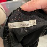 Solitaire Witchy whimsigoth crochet lace square neck 3/4 tie sleeve blouse boho fairy Photo 6